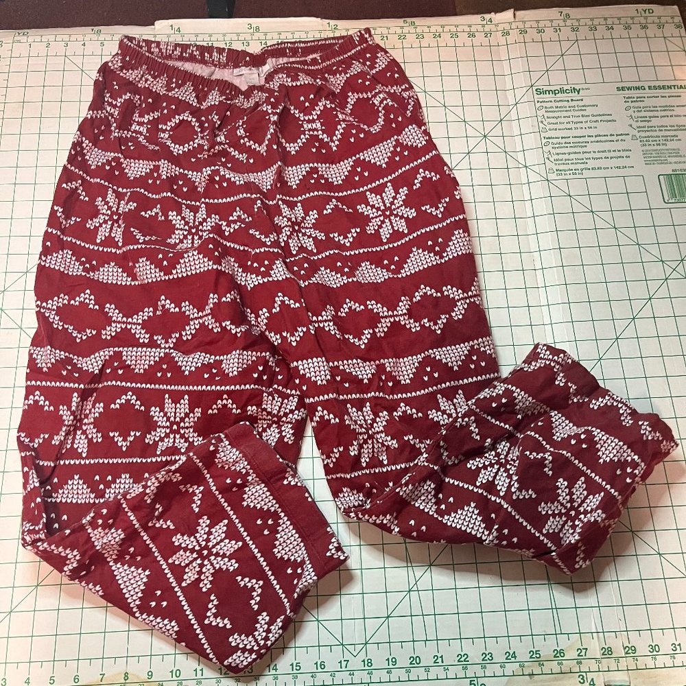 Dreams & Co. Women's Plus Size 18/20 red Pajamas elastic waist